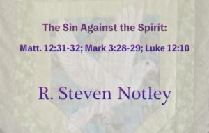 Sin Against the Spirit